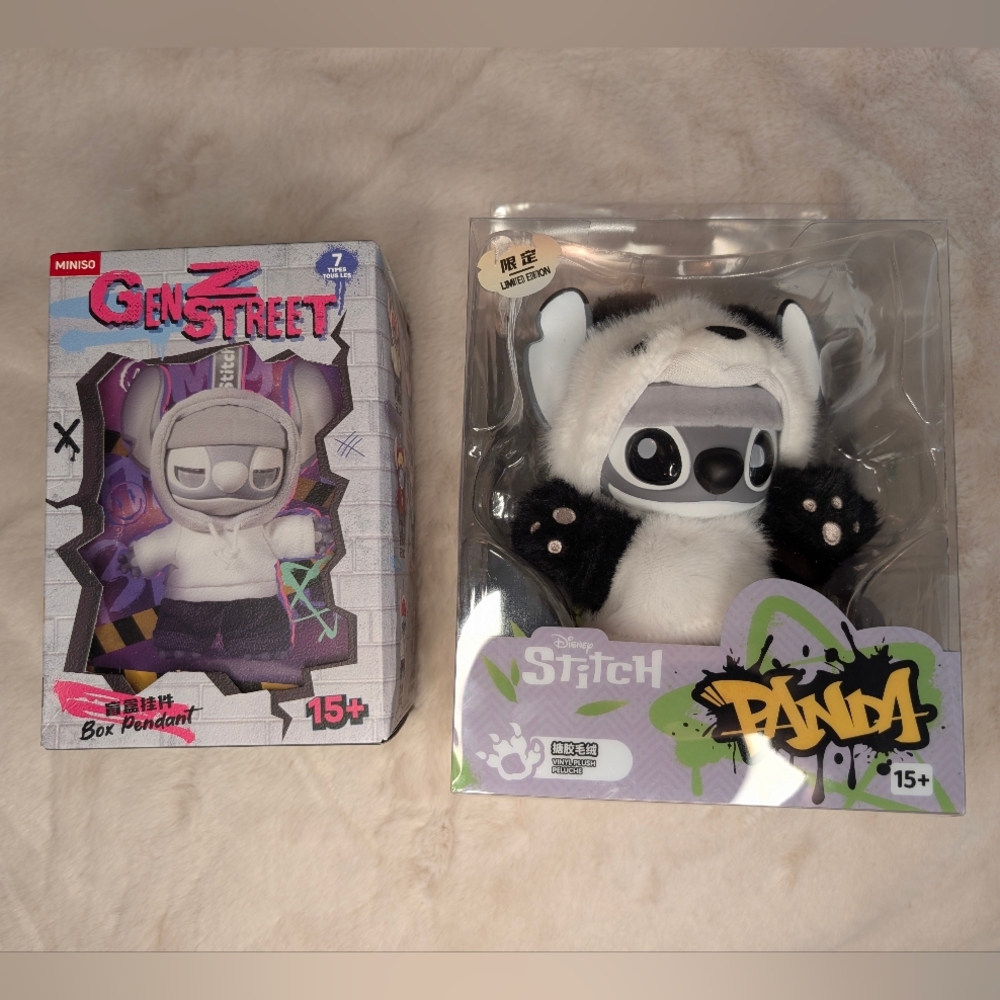 Disney Stitch Panda Costume Plush - Black and White And Gen Z Stitch Blind Box
